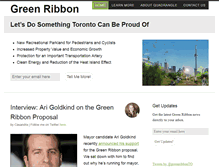 Tablet Screenshot of gardinergreenribbon.com